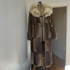 70s groovy patchwork fur coat from vintage mtl brand, Desjardins fur